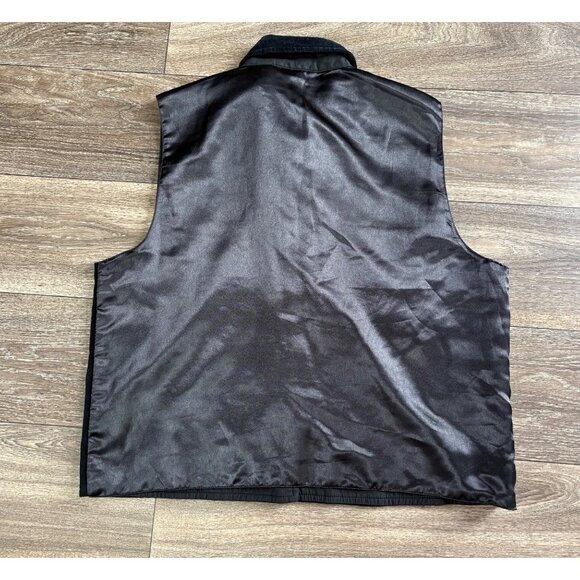 VINTAGE DRESSBARN CHRISTMAS VELVET & SATIN EMBROIDERY VEST WOMENS XL HOLIDAYS - Picture 5 of 5